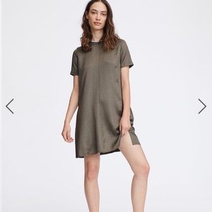 Rag & Bone Ali Dress - XS, olive houndstooth - NWT